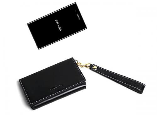 EZD PRADA phone L-02D本革フリップポーチ横型ケース