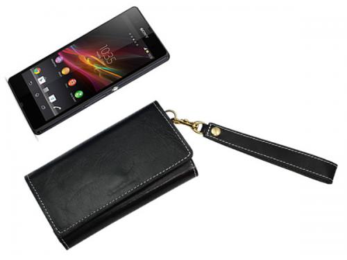 EZD Xperia Z SO-02E本革フリップポーチ横型ケース