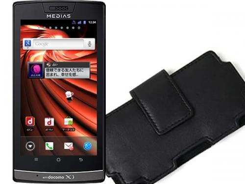 MEDIAS LTE N-04D 本革横型ポーチケース