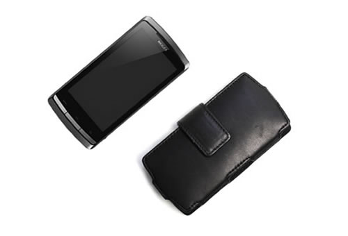 REGZA Phone IS11T 大型大容量バッテリー対応本革横型ポーチケース