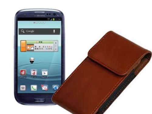 GALAXY S III SC-06D 本革縦型ポーチケース イタリアンレザー