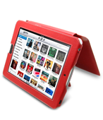 Melkco Apple iPad本革ブックタイプケースリミテッド(Red LC)