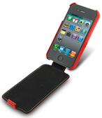 MELKCO iPhone 4 レザーJacka typeケース(Red LC) 