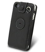 MELKCO iPhone 4 レザースリーブタイプケース (Black) 