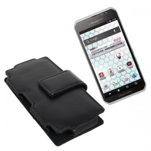 docomo AQUOS PHONE sv SH-10D本革横型ポーチケース