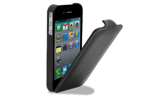 MELKCO iPhone 4 レザーJacka typeケース(black)